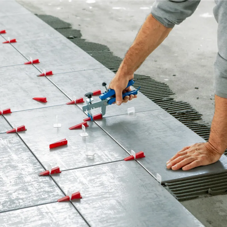 Tile-Install-During Tile installation | Rich's Modern Flooring