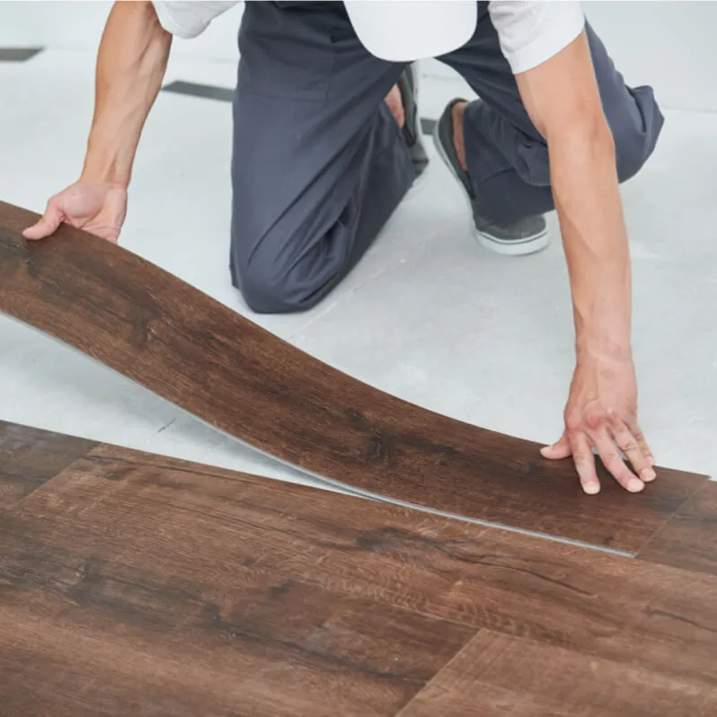 Vinyl-Install-During Vinyl installation | Rich's Modern Flooring